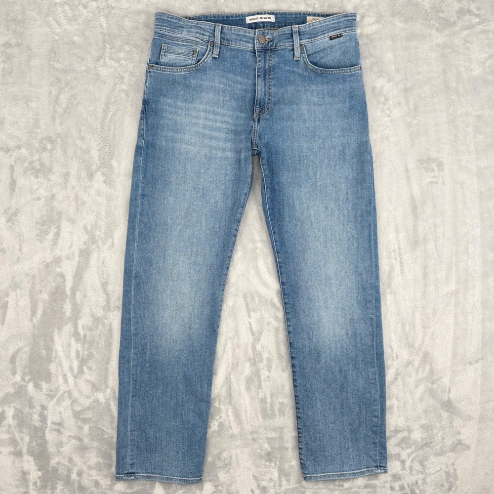 Mavi Jeans Zach Men 34x30 Fits 35x30.5 Blue Straight Leg Denim Pants Medium Wash